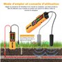 VXSCAN Localisateur de fils souterrains F04, Testeur de câbles avec écouteur, Traceur de fils souterrains non destructif pour lo