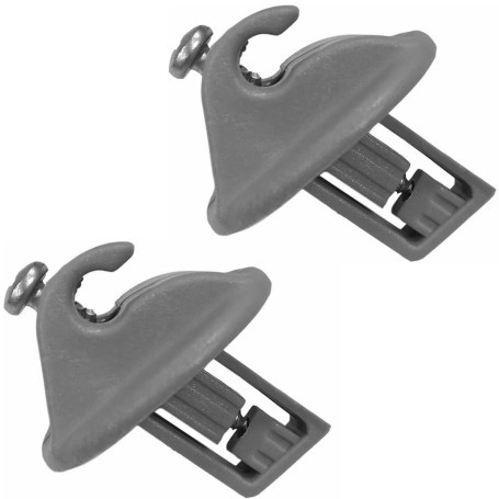 Twowinds - Crochet Pare-soleil Compatible avec Renault Clio Megane Scenic Laguna Twingo Espace Vel Satis Trafic Kangoo - Support