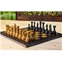 Jeu d'échecs Complet Radical 16 Pouces Fait à la Main en marbre Noir et doré Original fabriqué à la Main