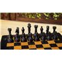 Jeu d'échecs Complet Radical 16 Pouces Fait à la Main en marbre Noir et doré Original fabriqué à la Main