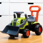 FALK - Porteur Tracteur Claas - Barre d'aide à la Marche - Dès 12 Mois - Pelle Frontale - 90% de Plastique recyclé - Fabriqué en