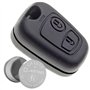 Jongo® Coque de Clé 2 Boutons Compatible Peugeot 107