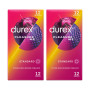 Durex - Lot de 24 Préservatifs Pleasure Me - Texture Ultra Perlés