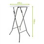 Table mange debout pliable diamètre 60cm hauteur 110cm - Table haute pliante de bar - Plateau résine Structure Acier laquée