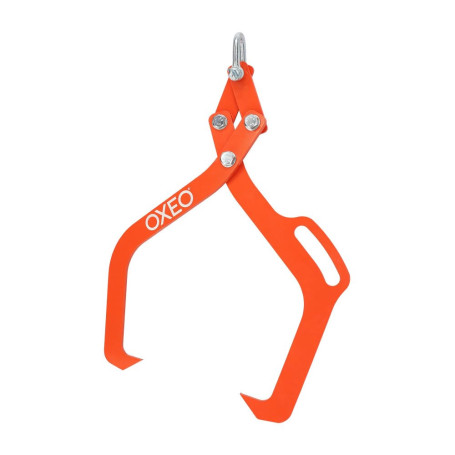 Oxeo Pince forestière capacité 1000 kg - pour Troncs Max. 700 mm - Pince de Levage 2 mandrins de Serrage - Force 1 Tonne - poign