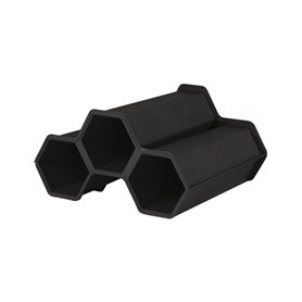 EDA - Mini Cave 3 Bouteilles OPTI'CAVE - Range-bouteilles Empilable - Plastique - Gris anthracite - 34 x 31 x 18