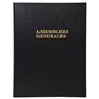 Exacompta - Réf. 530E - 1 classeur juridique noir ASSEMBLÉES GÉNÉRALES - 4 anneaux ronds - Couverture plastique - Dimensions : 3