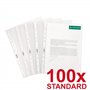 Exacompta - Réf. 5100E - Sachet de 100 pochettes perforées en Polypropylène grainé - Epaisseur 5/100ème - Perforation universell