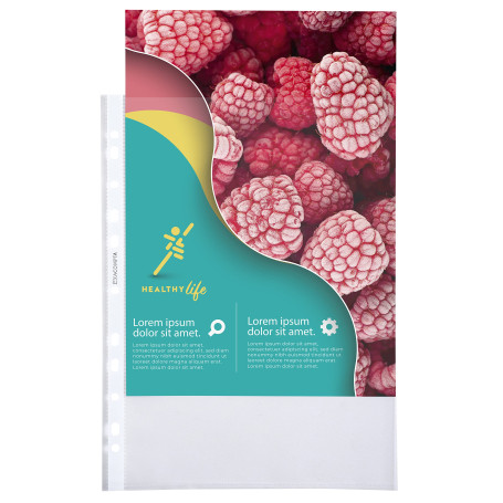 Exacompta - Réf. 5760E - Sachet de 100 pochettes perforées en Polypropylène grainé - Epaisseur 7/100ème qualité supérieure - Per