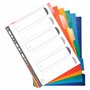 Exacompta - Réf. 2206E - Carton de 25 Intercalaires en carte lustrée 225g/m2 FSC® avec 6 onglets neutres en couleurs - renforcés