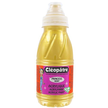 Cléopâtre - Peinture Acrylique Princess Merit - Or - Flacon 250 ml