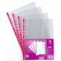 Viquel - Lot de 25 Pochettes perforées A4 en plastique - Bord renforcée rose 109179-06