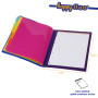 VIQUEL Trieur HAPPY FLUO PP 5/10e 6 touchesFormat A4. Coloris Bleu