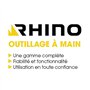 Rhino 43182 200 mm Râpe 1/2 Lime Demi - Ronde à Bois - Manche Ergonomique bi - matière - Longueur 200 mm - Garantie 5 Ans - Haut