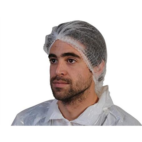 Charlotte à clip non tissée diamètre 48 mm Sachet de 100