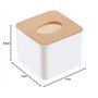 nobrands Boîte à mouchoirs-Couvercle en Bois Amovible Organisateur de Stockage de Support de boîte à mouchoirs en Plastique pour