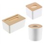 nobrands Boîte à mouchoirs-Couvercle en Bois Amovible Organisateur de Stockage de Support de boîte à mouchoirs en Plastique pour