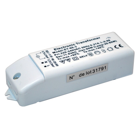 tibelec 203230 Transformateur Ãlectronique pour Lampes halogènes 12 V 60 W Maxi