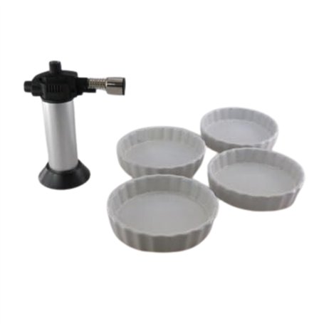 Lebrun Couverts - Coffret Service crème brulée 5 pièces Comprenant 1 Chalumeau culinaire