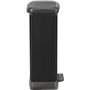 Curver - Poubelle à pédale 50 L, noir, couvercle et anneau pour sac
