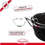 MENASTYL - Friteuse du Nord 28cm en acier émaillé noir et bord chrome - Panier inclus, pour des frites maison délicieuses - 3645