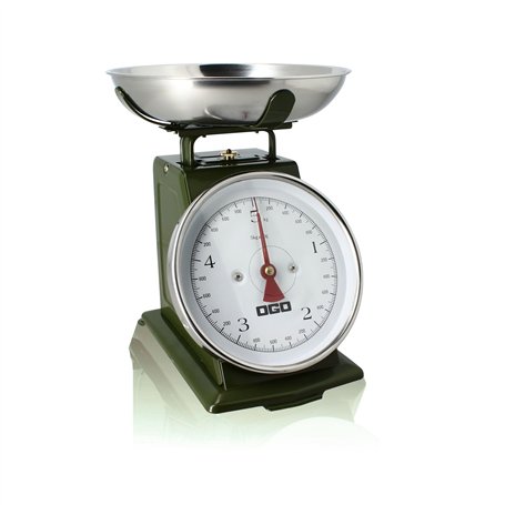 OGO LIVING - Balance mécanique en acier inoxydable kaki 5kg graduation 20g - 7915023