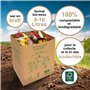 La Cordeline 20 Sacs Papier Kraft Compostables 10L Pour Déchets Organiques Maison, Fond Plat Renforcé Autoportant