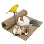 La Cordeline Tapis Litière Chanvre Naturel 40 x 100 cm Qualité Premium - Fond de cage pour Rongeurs, lapins, hamster…