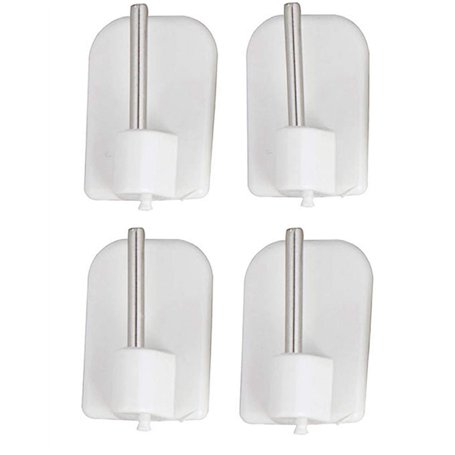 ATELIERS 28 Supports - Crochets adhésifs/Autocollant pour Tringle de vitrage - Lot de 4 (Blanc)
