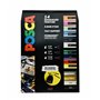 POSCA - Uni Mitsubishi Pencil - Maxi Pack Multi-Pointes - 14 Marqueurs Peinture à Base d'Eau - Tout Support - Couleurs et Pointe