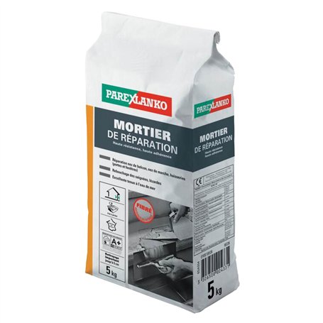 Parexlanko Mortier de Réparation Prêt à gâcher Fibré Réparation nez de balcon