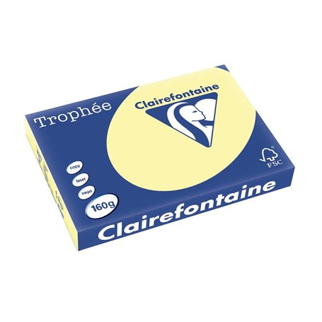 Clairefontaine Trophée A3 A3 (297×420 mm) Jaune papier jet d'encre - Papiers jet d'encre (A3 (297x420 mm)