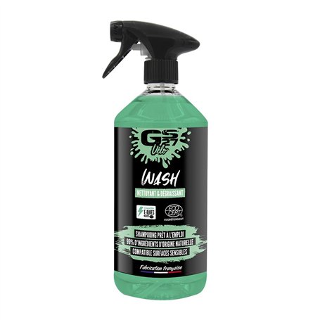 GS27 - Wash Ecocert GS27 Vélo - Nettoyant et Dégraissant - Compatible Surfaces Sensibles - 1L