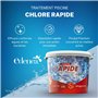 EDG by AQUALUX INTERNATIONAL - Chlore Rapide (Choc) Piscine - Pastilles 20g - Seau 5kg - Effet Immédiat - Spécial Rattrapage Eau