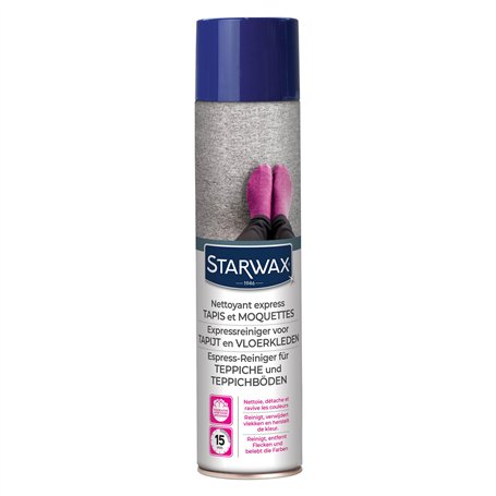 STARWAX - Nettoyant Express Pour Tapis Et Moquettes En Fibres Naturelles Et Synthétiques Et Jonc De Mer 600ml - Nettoie Et Raviv