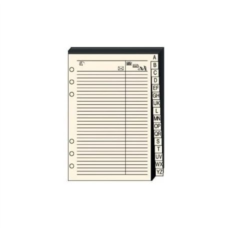 Quo Vadis - Accessoires de TIMER - Recharge REPERTOIRE TEL pour TIMER 21 - Papier ivoire Clairefontaine - Format 15x21cm