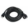 Electraline Rallonge électrique IP44 H07RN-F 3G2.5 16A 5m Noir pour Chantiers et Extérieur