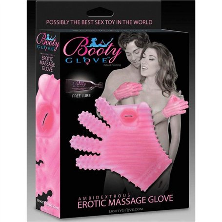 Gant de massage érotique rose pour elle et lui | Parfait pour les massages sensuels