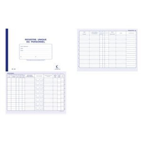 REG. UNIQUE DU PERSONNEL/STAGIAIRES 210X297 52 PAGES