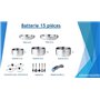 Arthur Martin 5535 batterie 15 pcs inox, Acier Inoxydable, 9 x 26 x 5 cm