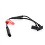 DRRI Câble d'alimentation répartiteur IEC320 C8 vers double angle vers le bas C7 Y pour imprimantes, appareils photo numériques,