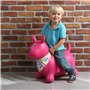 LUDI - Chien sauteur rose - Jouet sauteur gonflable - Développe la motricité. Plastique PVC épais et résistant - Intérieur et Ex