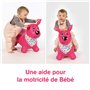 LUDI - Chien sauteur rose - Jouet sauteur gonflable - Développe la motricité. Plastique PVC épais et résistant - Intérieur et Ex