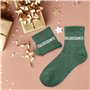 Chaussettes vertes paillettes "Eblouissante"