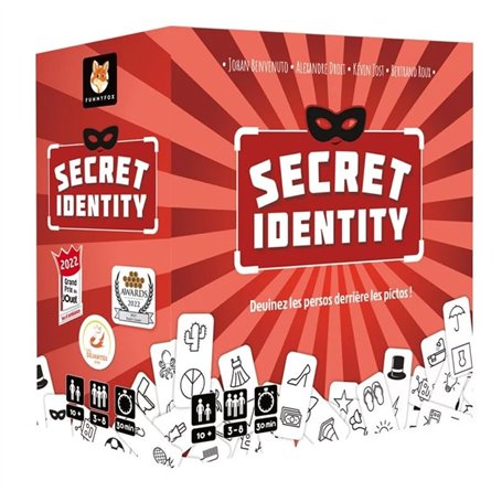 FUNNY FOX Funnyfox – Secret Identity Nouvelle édition (Format Voyage) – Grand Prix du Jouet 2022- Jeu d’Ambiance en Famille ou E