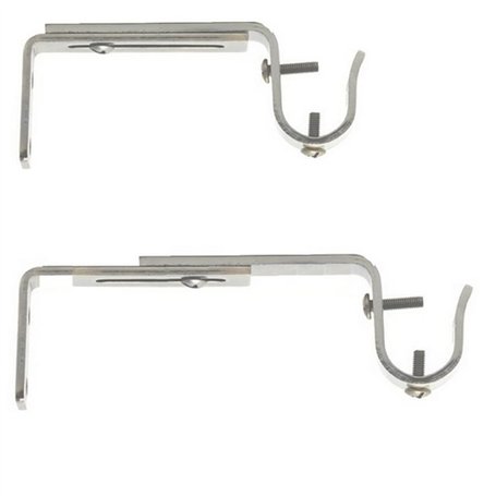 Support mural extensible et réglable pour barre de rideaux