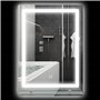 HOMCOM Miroir Lumineux LED 22 W Interrupteur Tactile étagère intégrée 50L x 4l x 70H cm