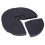 Outsunny Lot de 4 Pieds de Parasol Poids de lestage pour parasols déportés - A remplir d'eau jusqu'à 52 kg ou de Sable jusqu'à 6
