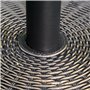 Outsunny Pied de Parasol Rond Base de lestage Ø 48 x 34 cm résine Imitation rotin Poids Net 14 Kg Noir Bronze