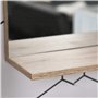 HOMCOM Miroir de Salle de Bain avec étagère et Placard - système Fixation intégré - Panneaux Particules chêne Clair Gris